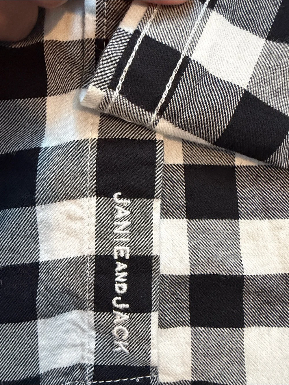 NWT Janie & Jack Plaid Flannel Shirt, 8